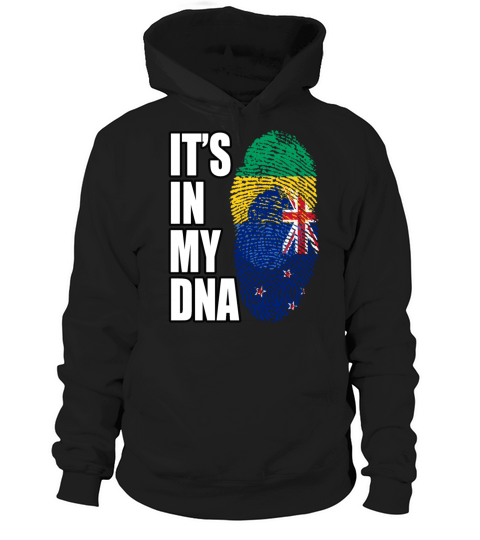 Gambian And New Zealand Mix Heritage DNA Flag Hoodie Unisex