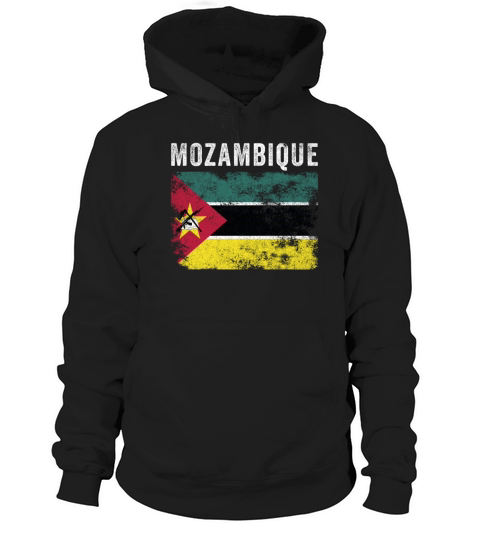 Mozambique Flag Vintage Mozambican Flag Hoodie Unisex