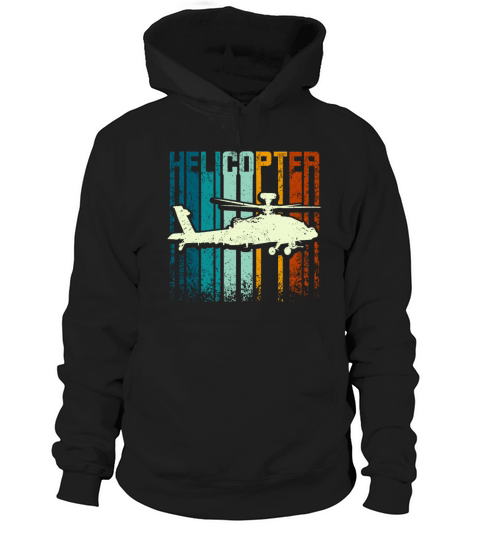 Retro Vintage Helicopter Hoodie Unisex