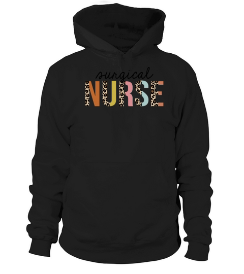 Surgical Nurse Leopard Print Registered RN Hoodie Unisex