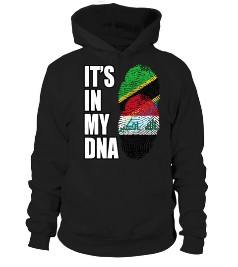 Tanzanian And Iraqi Vintage Heritage DNA Flag Hoodie Unisex