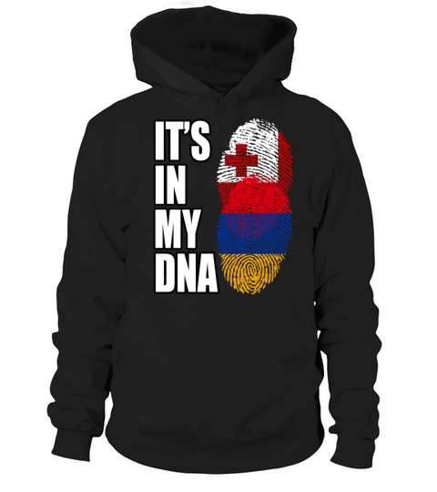 Tongan And Armenian Mix Heritage DNA Flag Hoodie Unisex