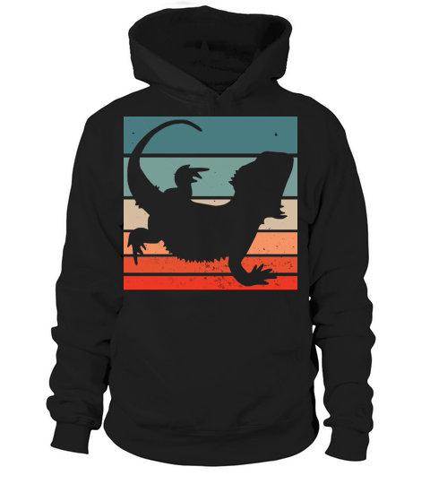 Vintage Retro Bearded Dragon Hoodie Unisex