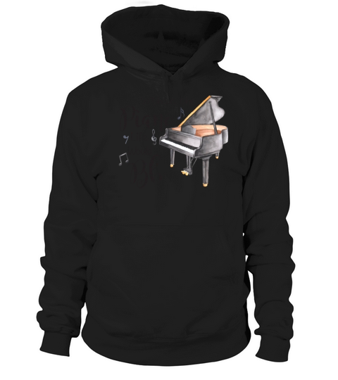 Without Piano Life Would Be Flat Funny Pianist Hoodie Unisex