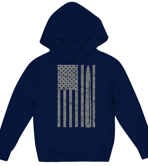 Minuteman Iii Icbm Missile Vintage Flag Af Missile Kids Hoodie