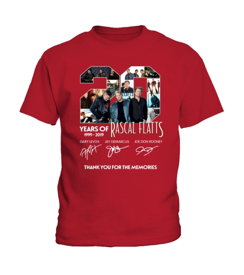 20 Years Of Rascal Flatts 1999 2019 Thank You For The Memories Signatures shirt Kids T-Shirt