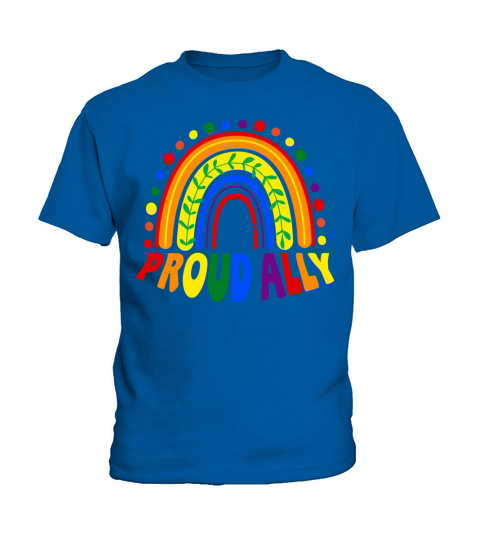 Boho Rainbow Gay Pride Month Proud Ally Kids T-Shirt