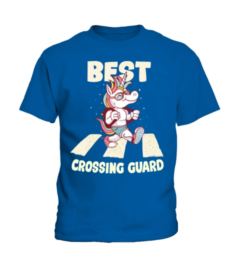 Crossing Guard Unicorn Cartoon Kids T-Shirt