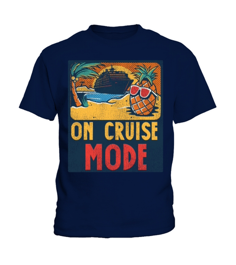 Cruise Ship Vacation Vintage On Kids T-Shirt