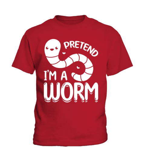 Cute Worm Composting Worm Lover Pretend Im A Worm Kids T-Shirt