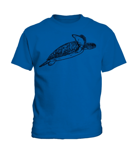 Elegant Vintage Sea Turtle Kids T-Shirt