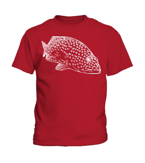 Elegant Vintage Spotted Grouper Kids T-Shirt