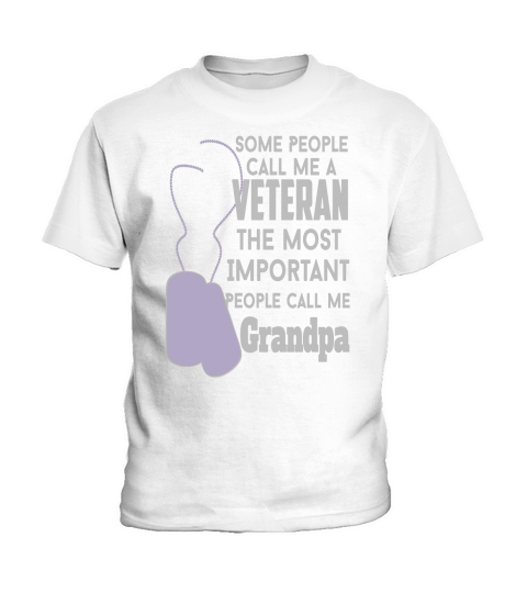 happy veteran grandpa Kids T-Shirt