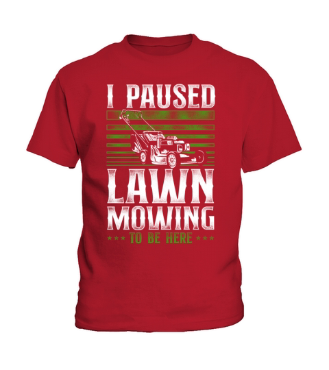 Lawn Mower Mowing Dad Father Kids T-Shirt
