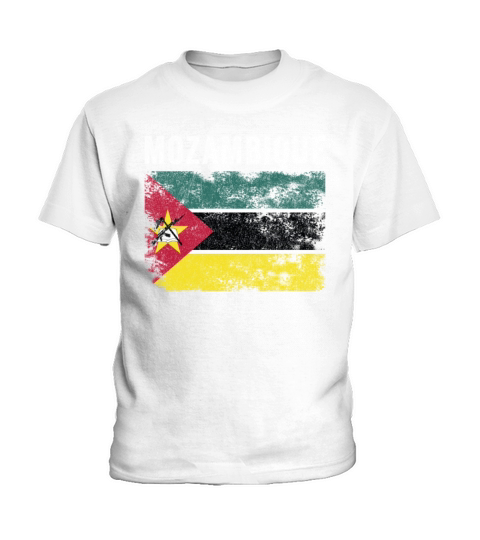 Mozambique Flag Vintage Mozambican Flag Kids T-Shirt