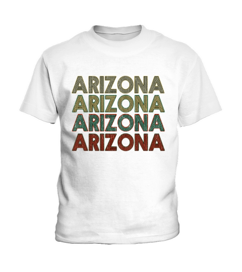 Retro America State Flag Vintage Arizona Kids T-Shirt