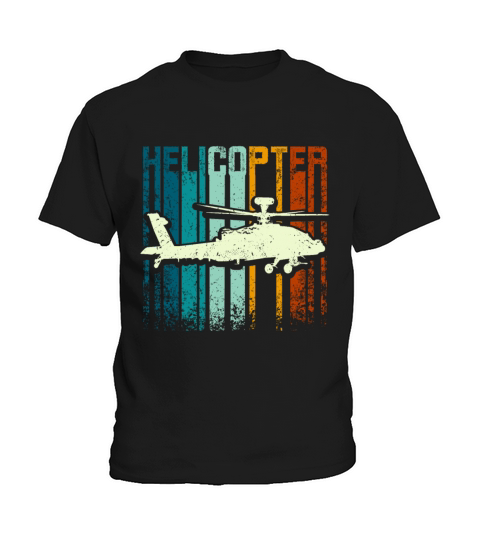 Retro Vintage Helicopter Kids T-Shirt