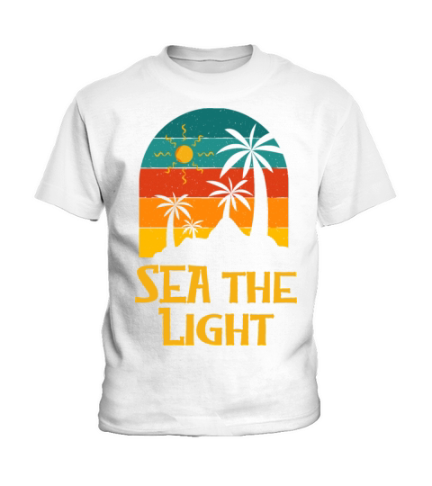 Sea the Light Summer Motivational Quote Tropical Kids T-Shirt