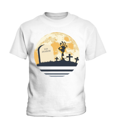SHARON Grave Tombstone Halloween Zombie Spooky Kids T-Shirt