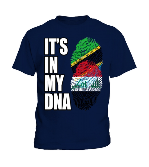 Tanzanian And Iraqi Vintage Heritage DNA Flag Kids T-Shirt