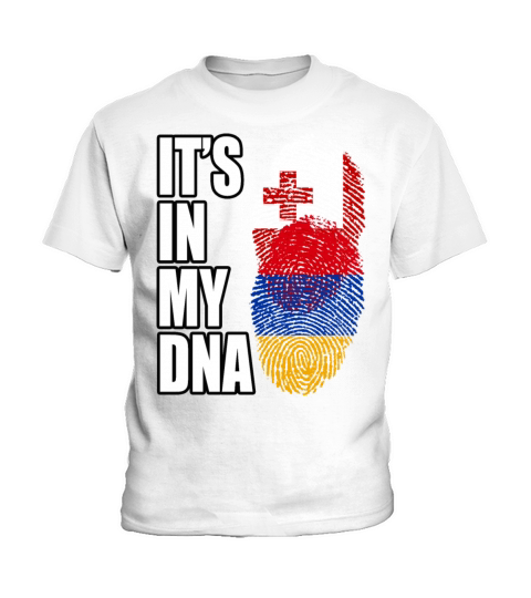 Tongan And Armenian Mix Heritage DNA Flag Kids T-Shirt