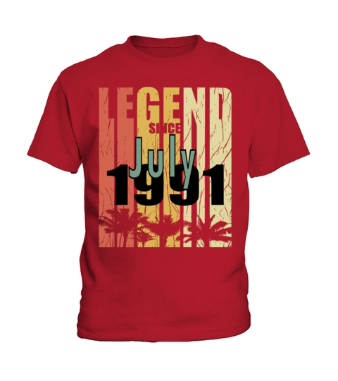 Vintage gift idea born July 1991 Kids T-Shirt