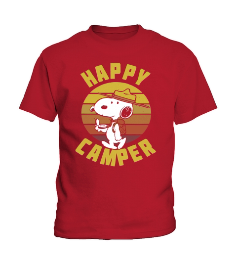 Vintage Peanuts Snoopy Happy Camper Kids T-Shirt