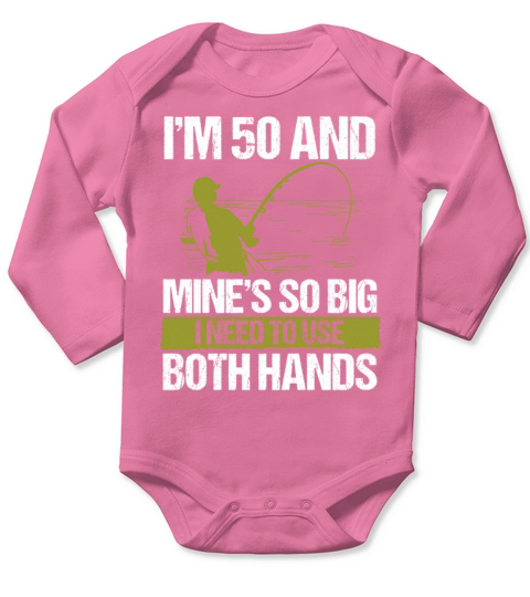 50 Year Old Fisher Funny 50th Birthday for Fishing Long Sleeve Baby One-Piece