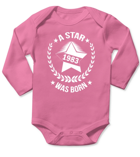 A star was born in 1983 Long Sleeve Baby One-Piece