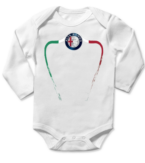 Alfa Of Birmingham Tricolore Long Sleeve Baby One-Piece