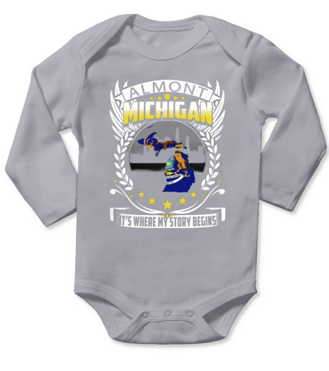 almont - michigan Long Sleeve Baby One-Piece