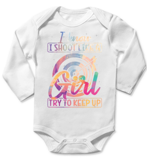 Archery Bow Archer Girl Vintage Long Sleeve Baby One-Piece