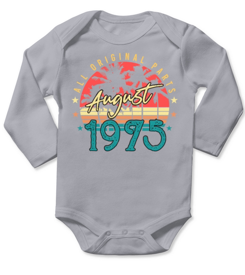 August 1975 All Original Long Sleeve Baby One-Piece