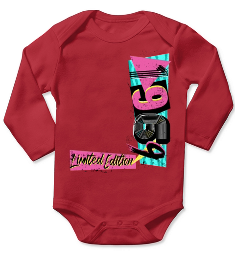 Birth year 1969 birthday 80s 90s Limited Edition Long Sleeve Baby One-Piece
