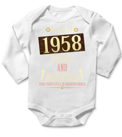 Built In The 1958 Original And Unrestored Long Sleeve Baby One-Piece