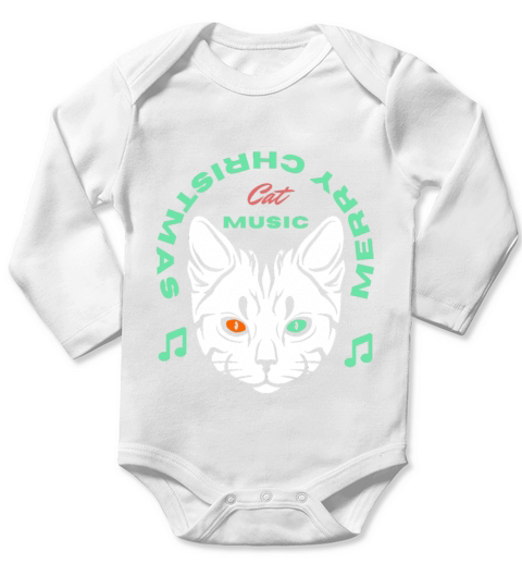 CAT MUSIC New Year 2023 animals T-shirt Classic Long Sleeve Baby One-Piece