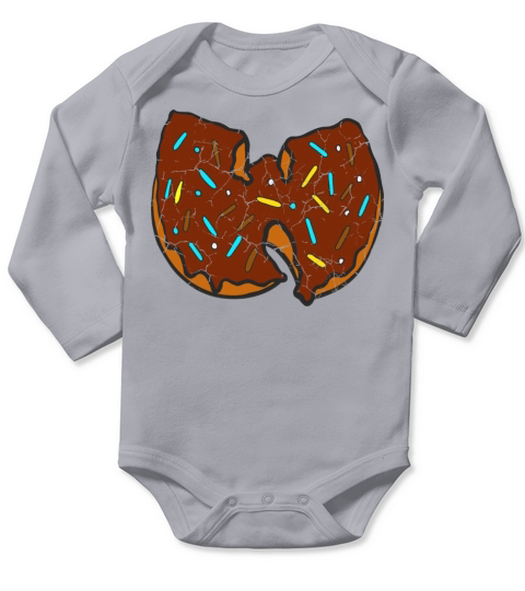 donut wutang chocolate Long Sleeve Baby One-Piece