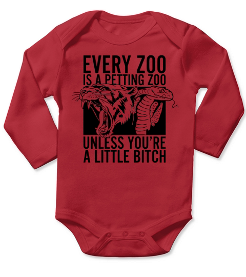 EVERY ZOO IS A PETTING Long Sleeve Baby One-Piece