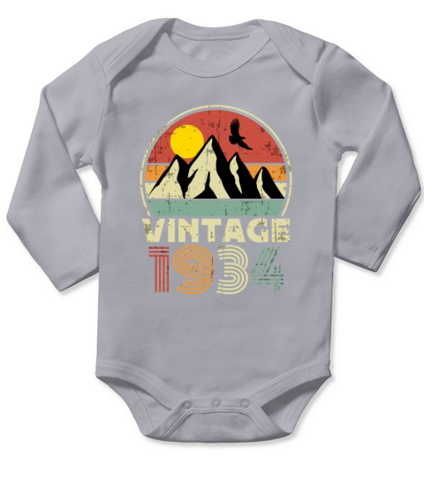 Funny Birthday Born in 1934 Limited Edition Long Sleeve Baby One-Piece