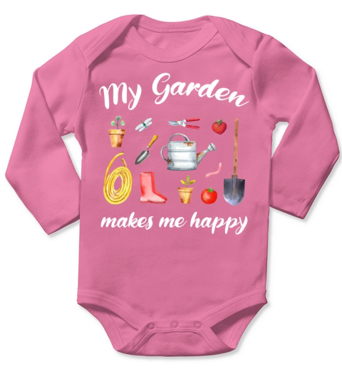 Garden Quote Hobby Gardener Gift Idea Long Sleeve Baby One-Piece
