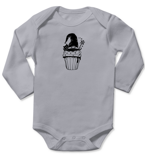 Halloween cupcake Witch Hat Long Sleeve Baby One-Piece