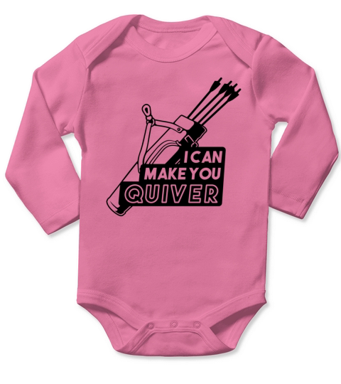 I Can Make You Quiver Simple Quote Badge Long Sleeve Baby One-Piece
