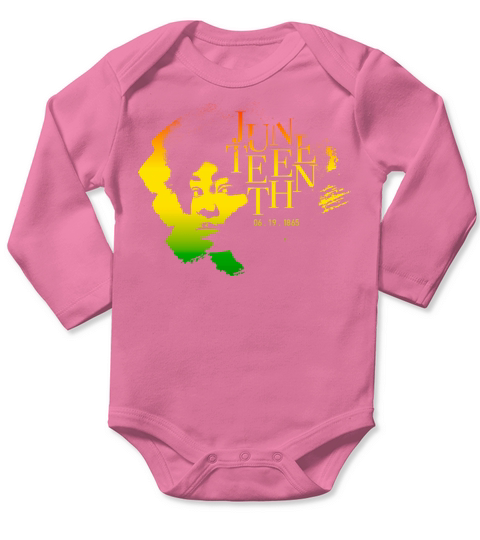 Juneteenth Scribble Black History June 19 Vintage Long Sleeve Baby One-Piece