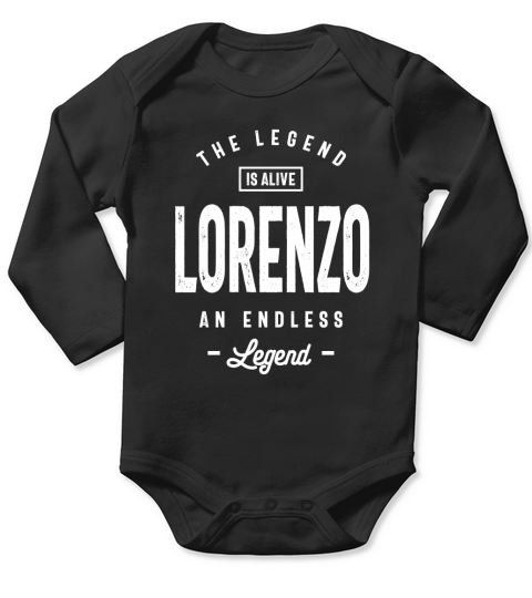 Lorenzo Personalized Name Birthday Gift Long Sleeve Baby One-Piece