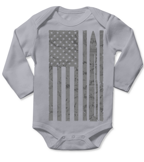 Minuteman Iii Icbm Missile Vintage Flag Af Missile Long Sleeve Baby One-Piece