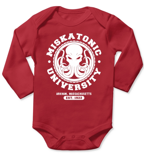 MISKATONIC UNIVERSITY Long Sleeve Baby One-Piece