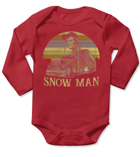 Smokey Snowman Vintage Long Sleeve Baby One-Piece