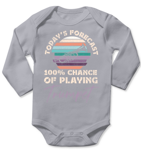 Trumpet Player Vintage Retro Long Sleeve Baby One-Piece