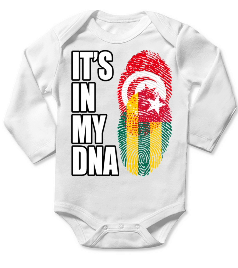 Tunisian And Togolese Mix Heritage DNA Flag Long Sleeve Baby One-Piece