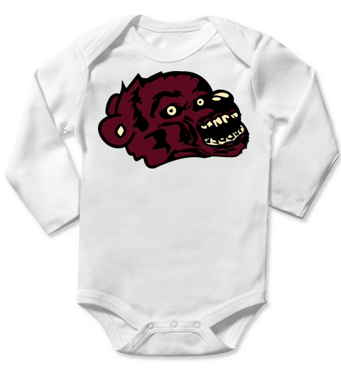 undead face head zombie blood horror halloween sca Long Sleeve Baby One-Piece